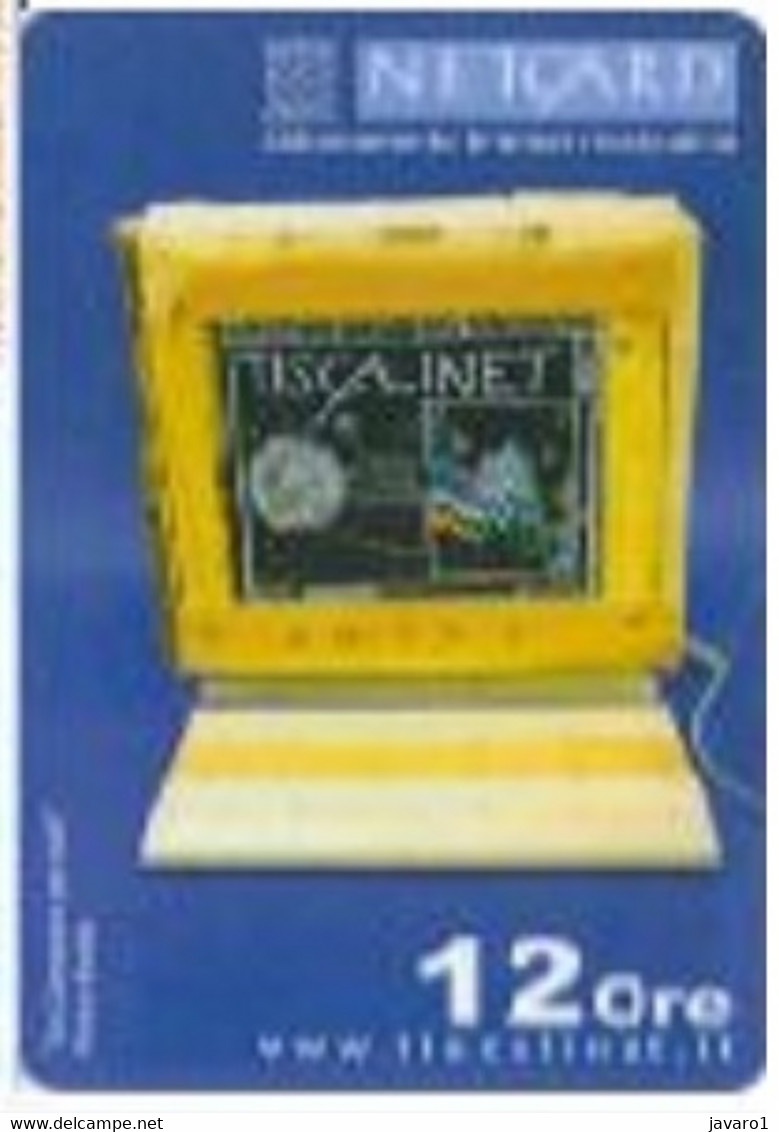 ITALY : ITA21 (4) 25000 TISCALI NetCard Tiscalinet Computer Blue MINT Exp: 6 MONTHS - A Identifier