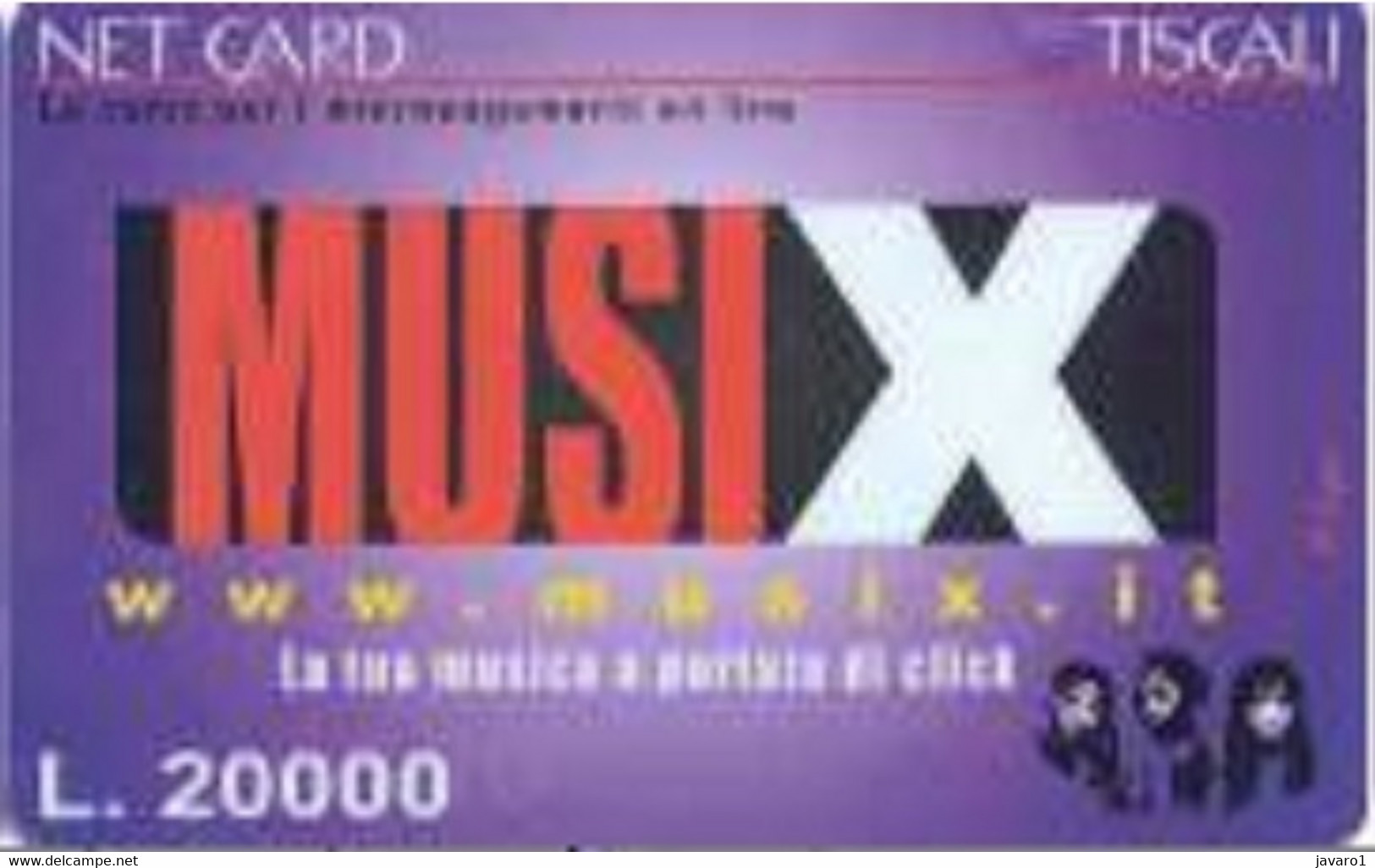 ITALY : ITA12A (12)20000 TISCALI NetCard MusiX.it MINT Exp: 31/12/2001 - A Identificar