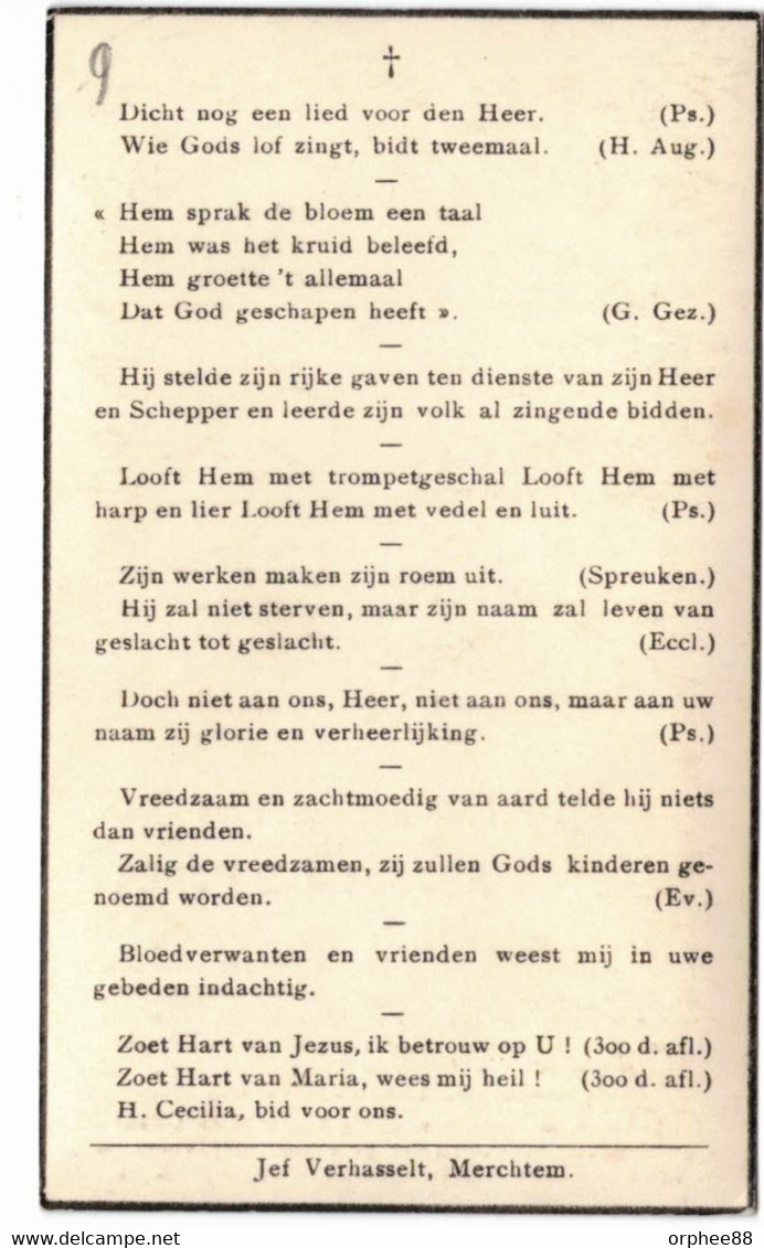 De Boeck August, Toondichter, Conservatorium Brussel, Antwerpen, Mechelen, Merchtem 1865 - 1937, Foto - Obituary Notices