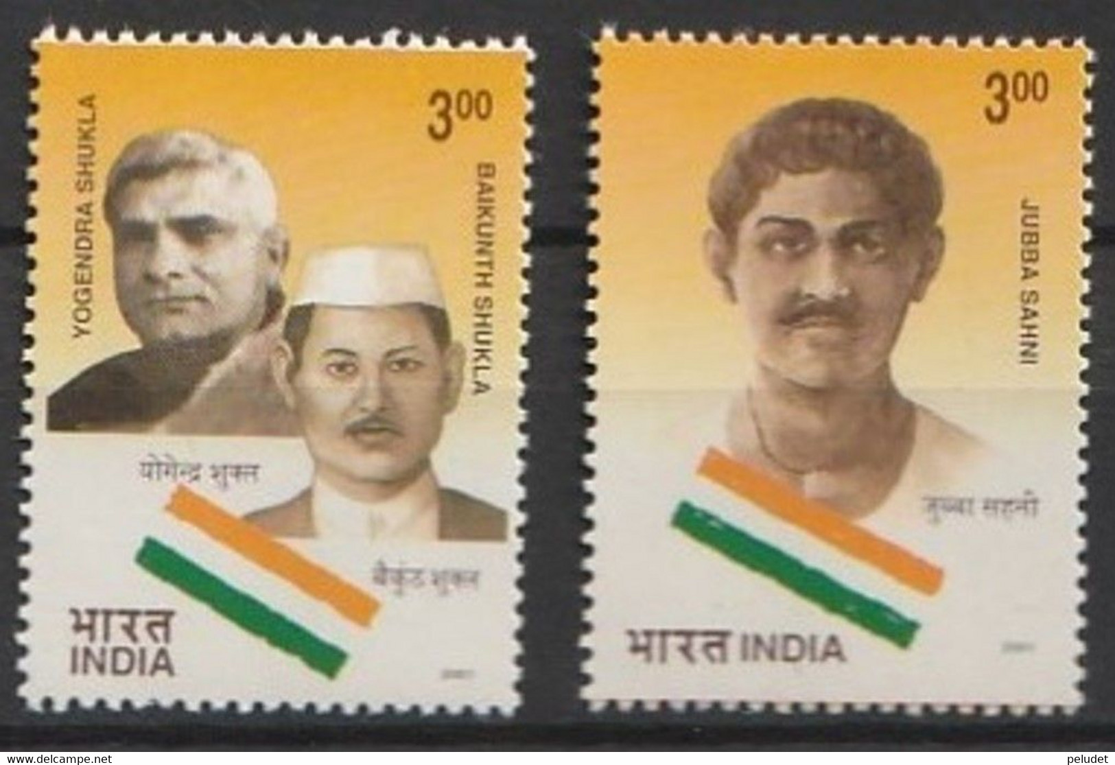 India 2001  Personalities  2v. ** Mi 1818-19, Sn 1878-79, Yt 1584-85, Sg 1985-86 - Unused Stamps