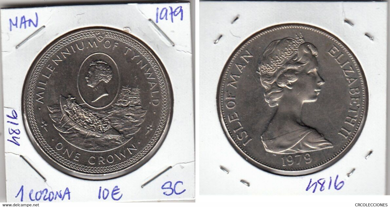 E4816 MONEDA ISLA DE MAN 1 CORONA SIN CIRCULAR 1979 10 - Sonstige & Ohne Zuordnung