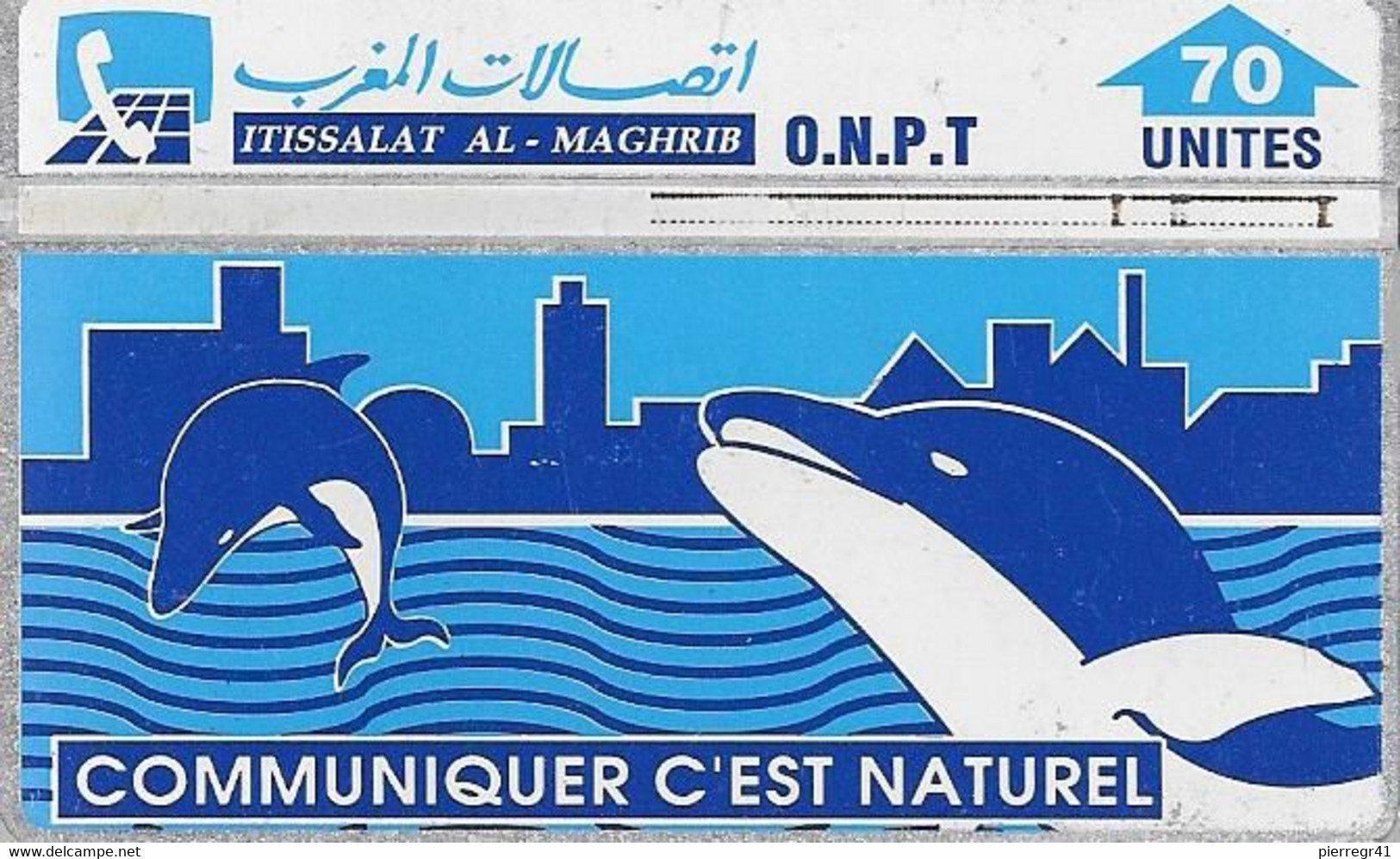 CARTE-HOLOGRAPHIQUE-MAROC-DAUPHINS-V°N°Env N°502C92831-Utilisé-TBE - Dschungel