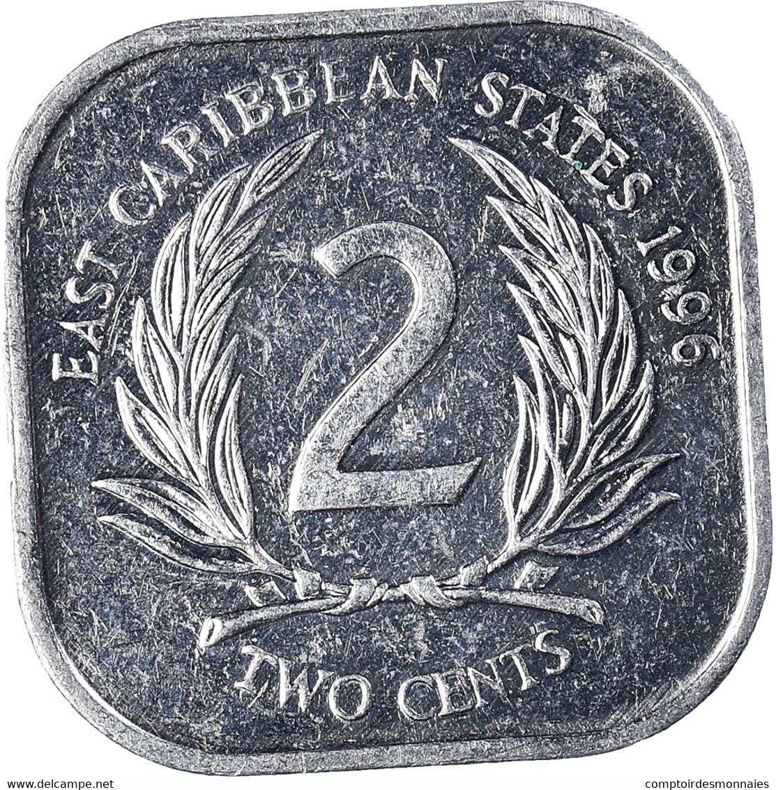 Monnaie, Etats Des Caraibes Orientales, 2 Cents, 1996 - Caraïbes Orientales (Etats Des)
