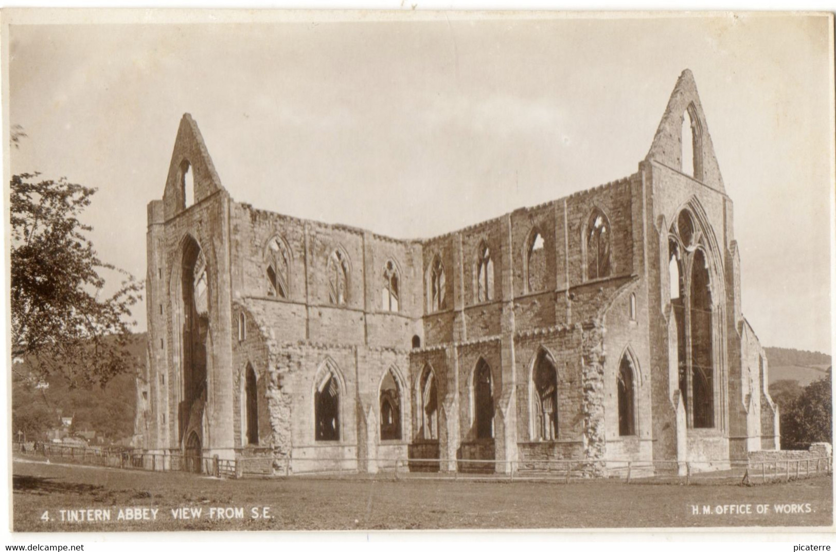 4. Tintern Abbey -view From S.W.  H.M Office Of Works - Monmouthshire