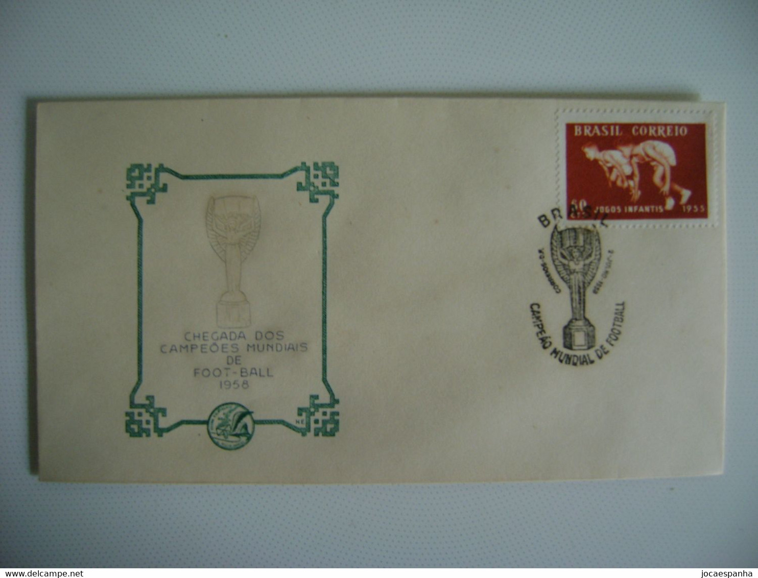 BRAZIL / BRASIL - COMMEMORATIVE ENVELOPE TO THE WORLD FOOTBALL / SOCCER CHAMPIONS IN 1958 IN THE STATE - 1958 – Schweden