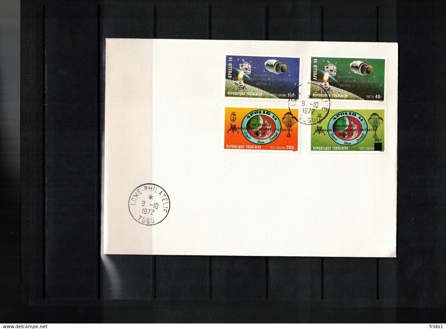 Togo 1972 Space / Raumfahrt Apollo 14 Set Overprinted With Soyuz Tragedy Overprint Set Interesting Cover - Afrique
