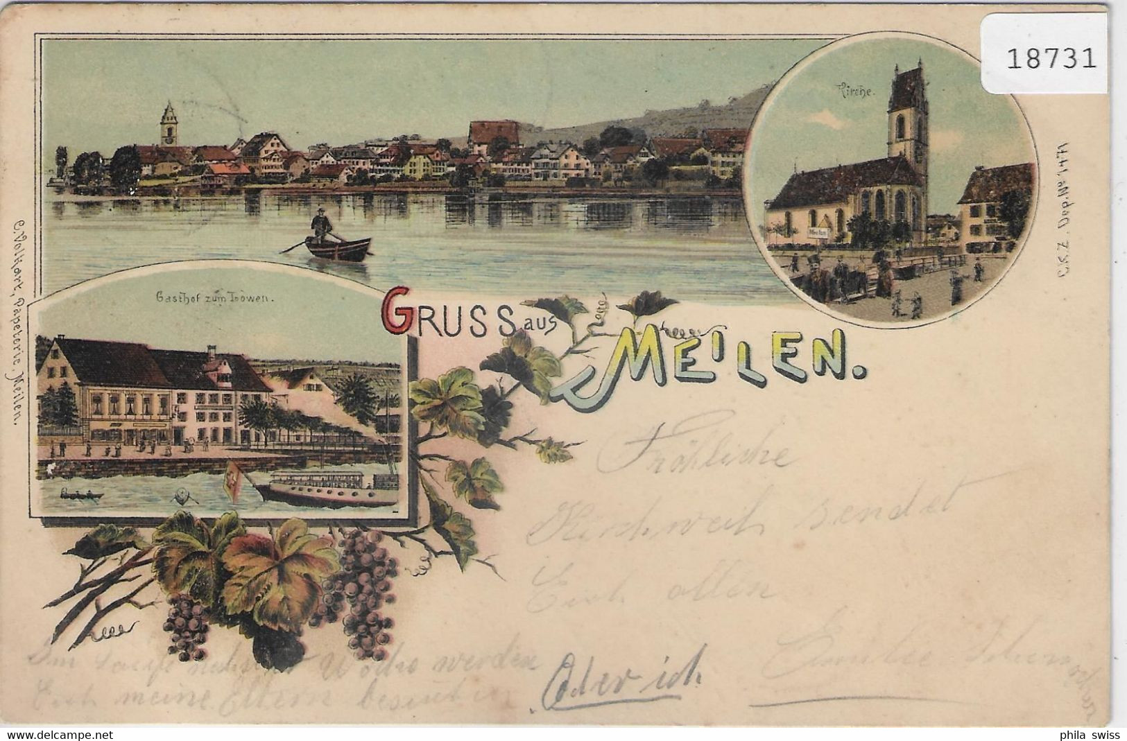 Gruss Aus Meilen - Litho 1900 - Meilen