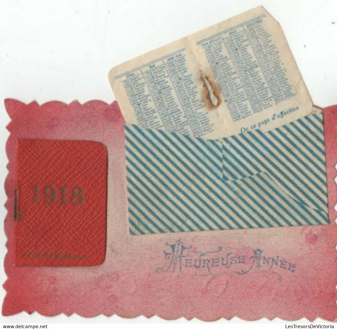 CPA 1918 Avec Lettre Qui S'ouvre - Petit Calendrier De 1918 à L'intérieur - Heureuse Année - Mechanical