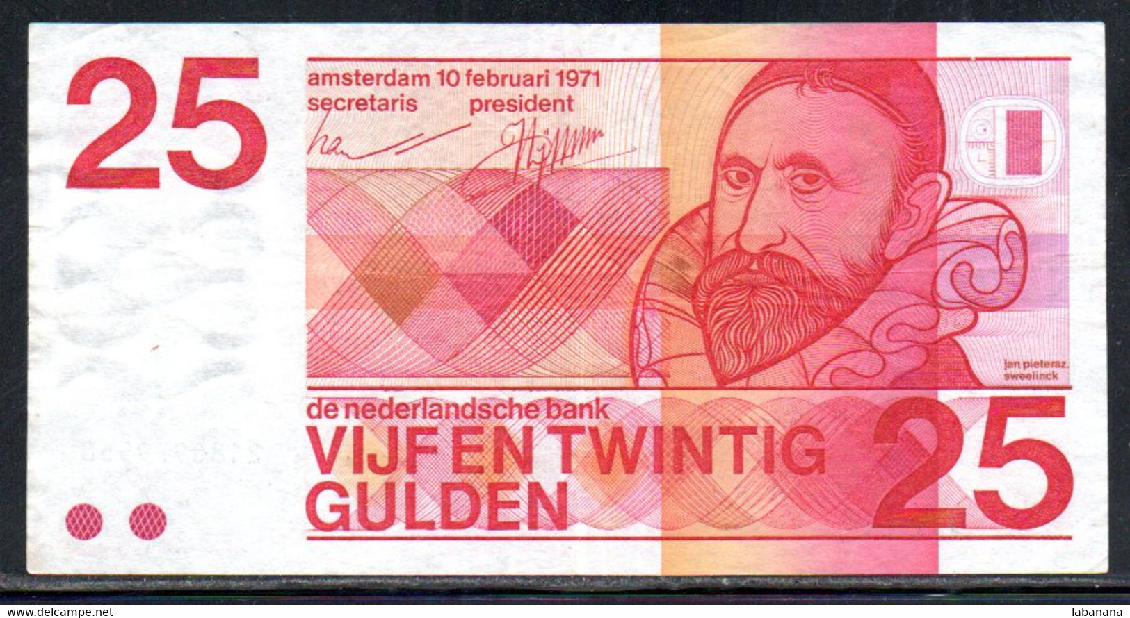 659-Pays-Bas 25 Gulden 1971 - 218 - 25 Florín Holandés (gulden)