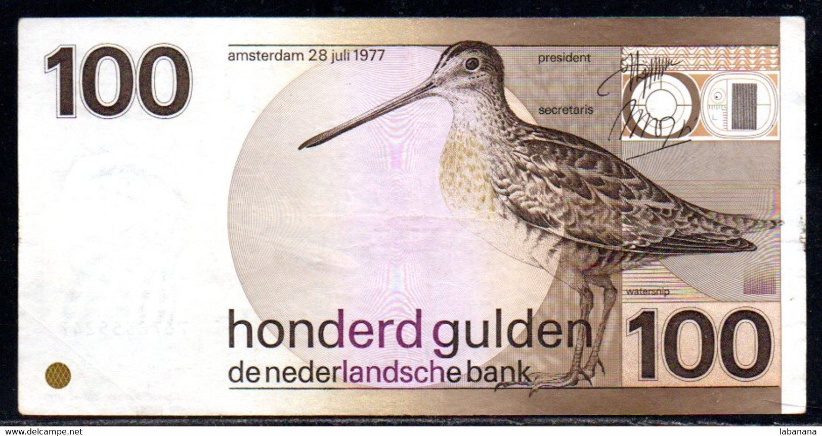 659-Pays-Bas 100 Gulden 1977 - 767 - 100 Florín Holandés (gulden)