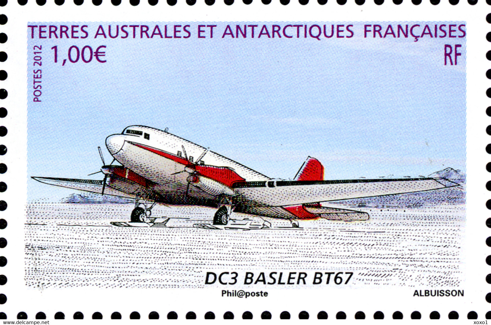 TAAF 2012 Mi.No. 772 - 777 (Block 30)  Fr. Antarktis Airplanes Transport 1 S\sh MNH** 14.00 € - Vols Polaires