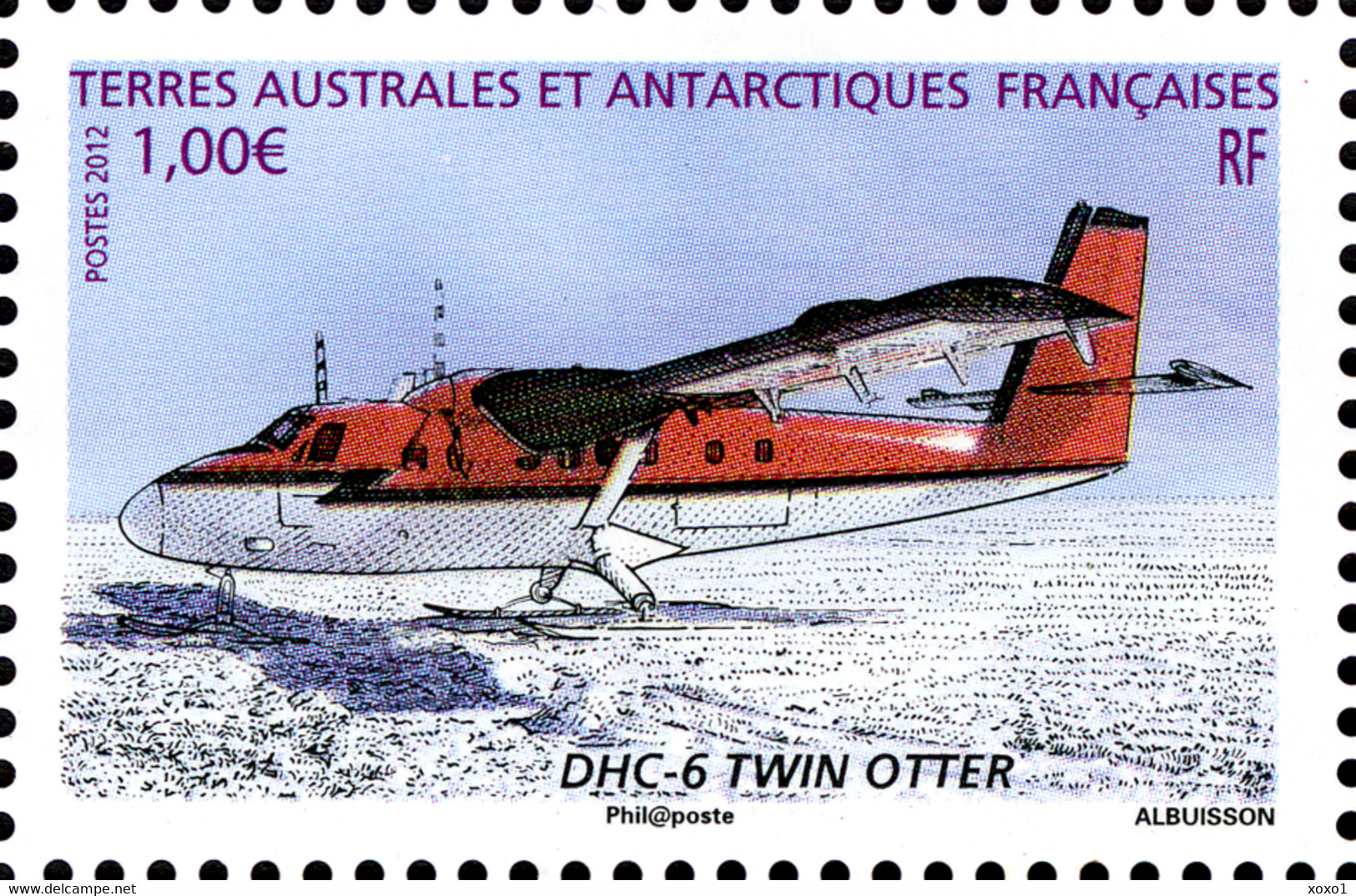TAAF 2012 Mi.No. 772 - 777 (Block 30)  Fr. Antarktis Airplanes Transport 1 S\sh MNH** 14.00 € - Vuelos Polares