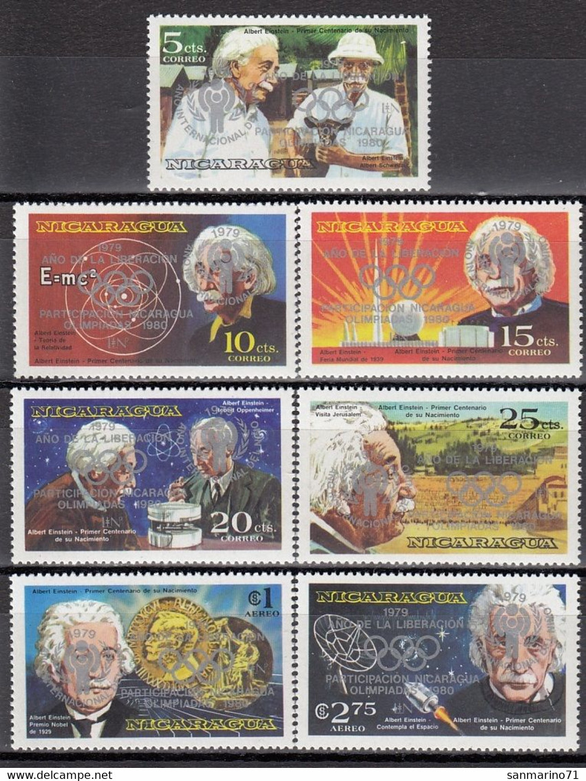 NICARAGUA 2091-2097,unused - Albert Einstein