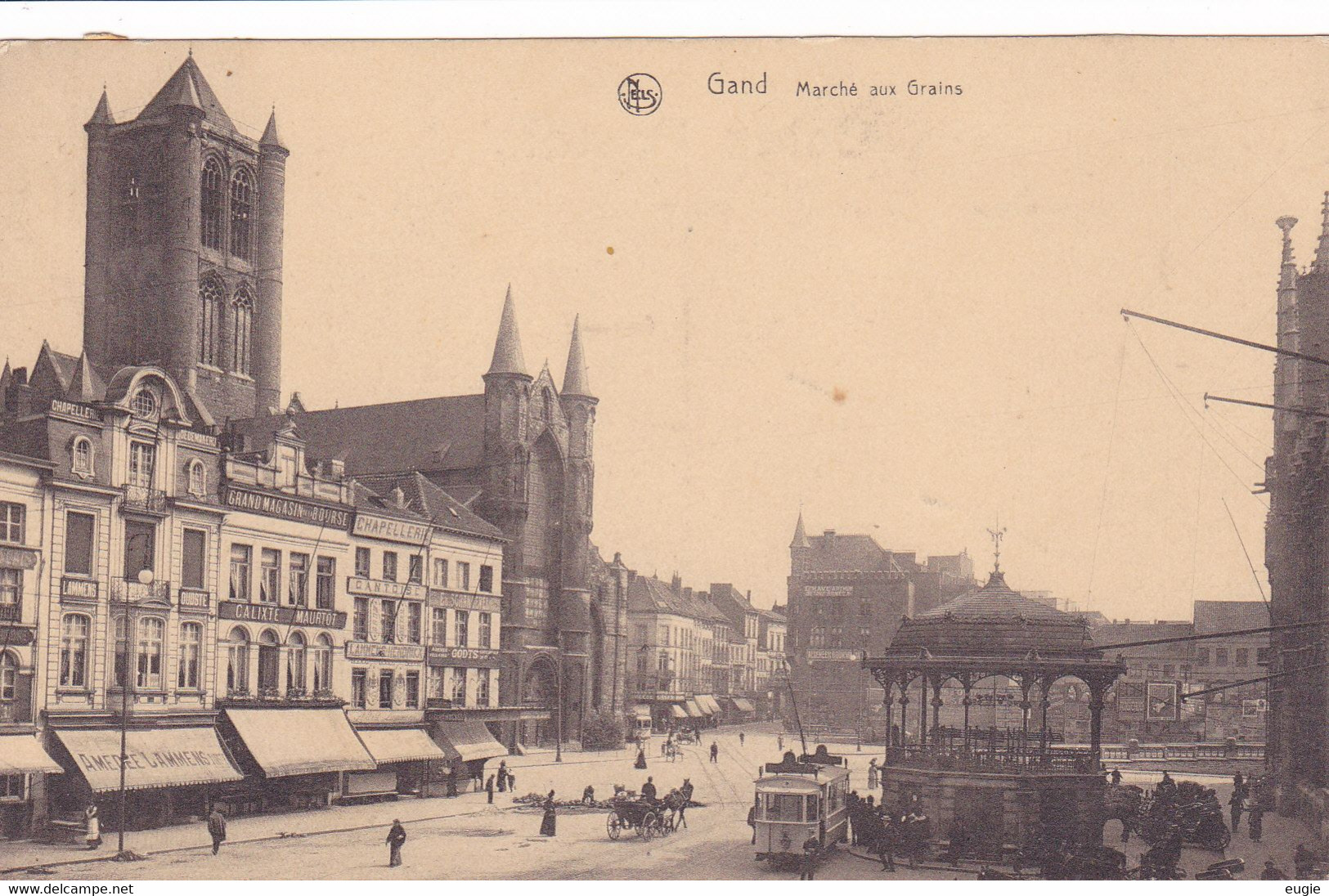 1052/ Gand, Marche Aux Grains, Tram Of Trolleybus 1923 - Gent