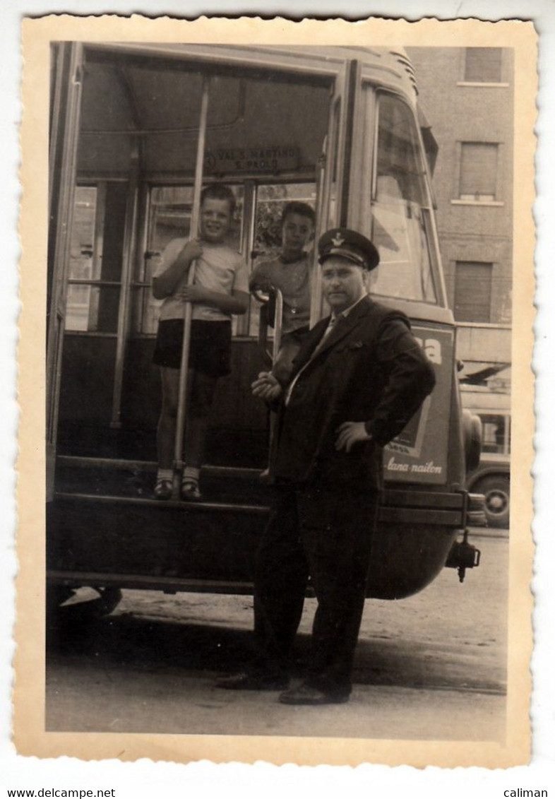 TRAM TRAMWAYS TORINO N. 3 VAL SAN MARTINO SAN PAOLO - FOTO ORIGINALE ANNI '60 - Mestieri