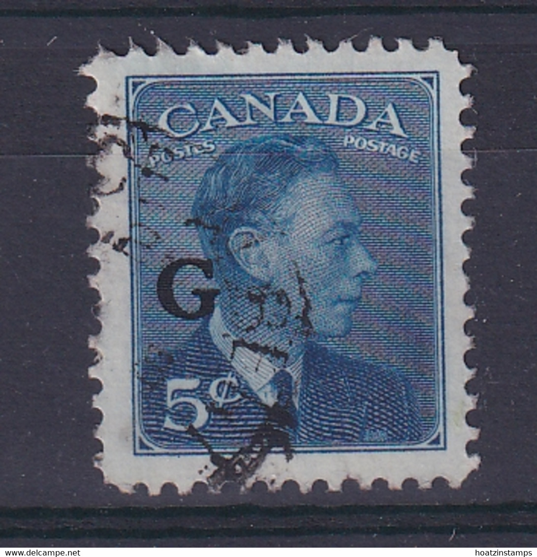Canada: 1950/52   Official - KGVI 'G' OVPT   SG O184    5c   Used - Aufdrucksausgaben