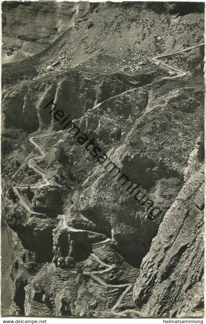 Gemmipass -Leukerbad Kandersteg - Das Gemmisträsschen In Der Gemmiwand - Foto-AK - Verlag E. Gyger Adelboden - Steg