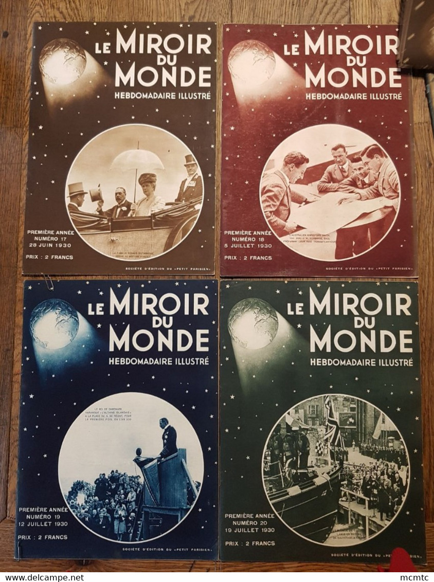 26 Revues "Le Miroir Du Monde " Hebdomadaire Illustré 1930 - Andere & Zonder Classificatie