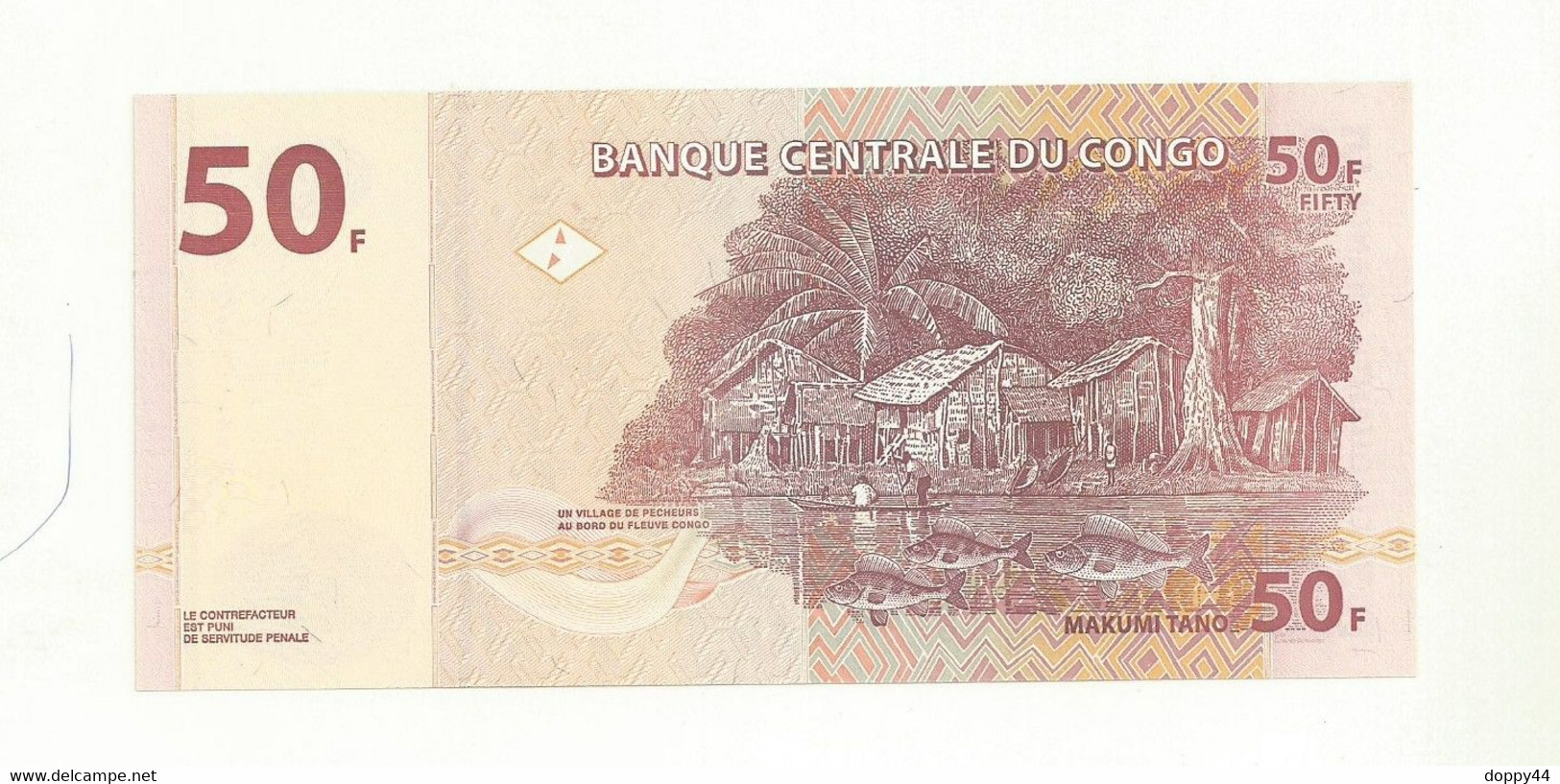 BILLET NEUF BANQUE CENTRALE DU CONGO 50 FRANCS EMIS EN 2013 SUPERBE. - République Du Congo (Congo-Brazzaville)