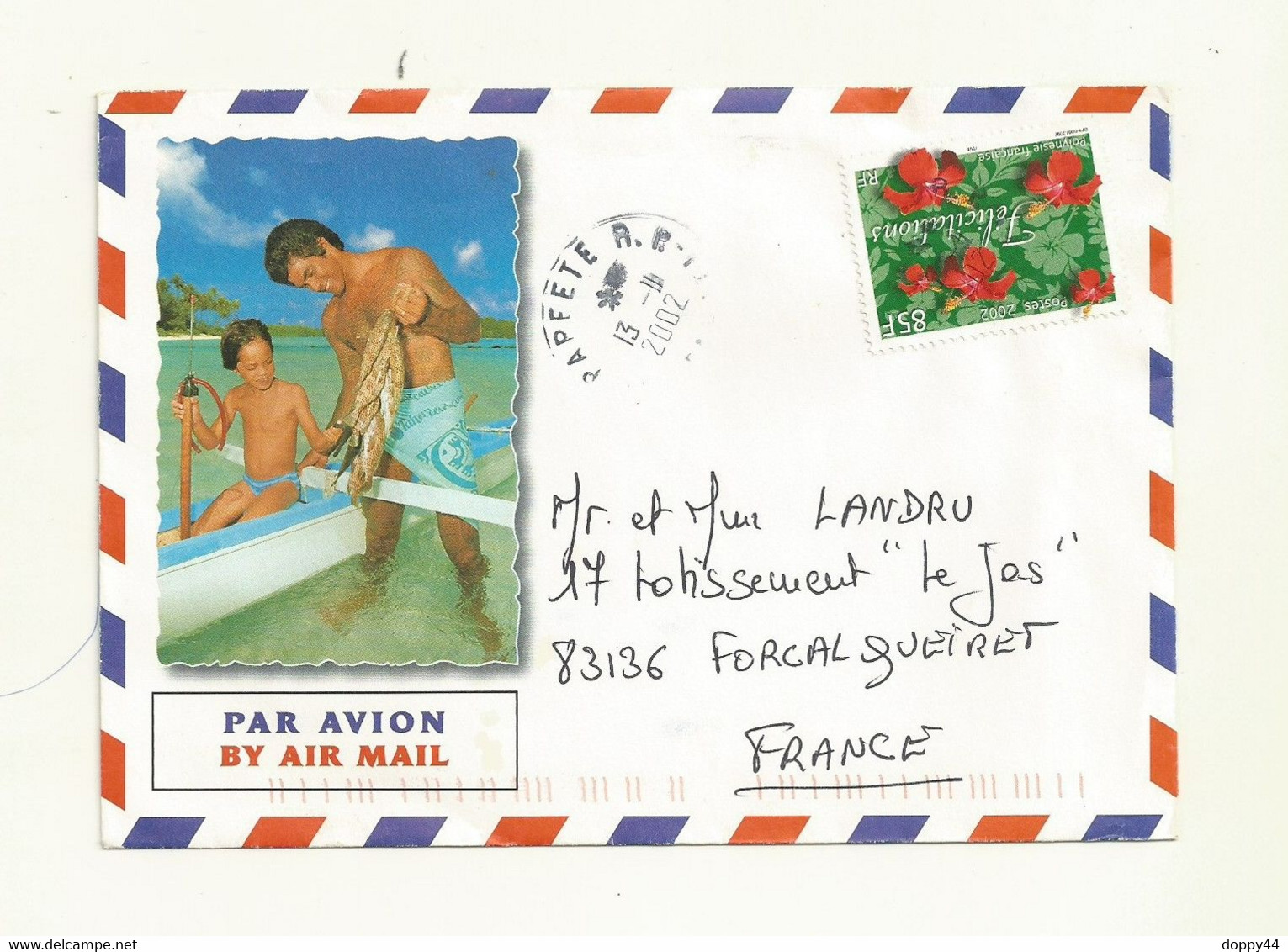 POLYNESIE TP FELICITATIONS EMIS EN 2002  SUR LETTRE. - Briefe U. Dokumente