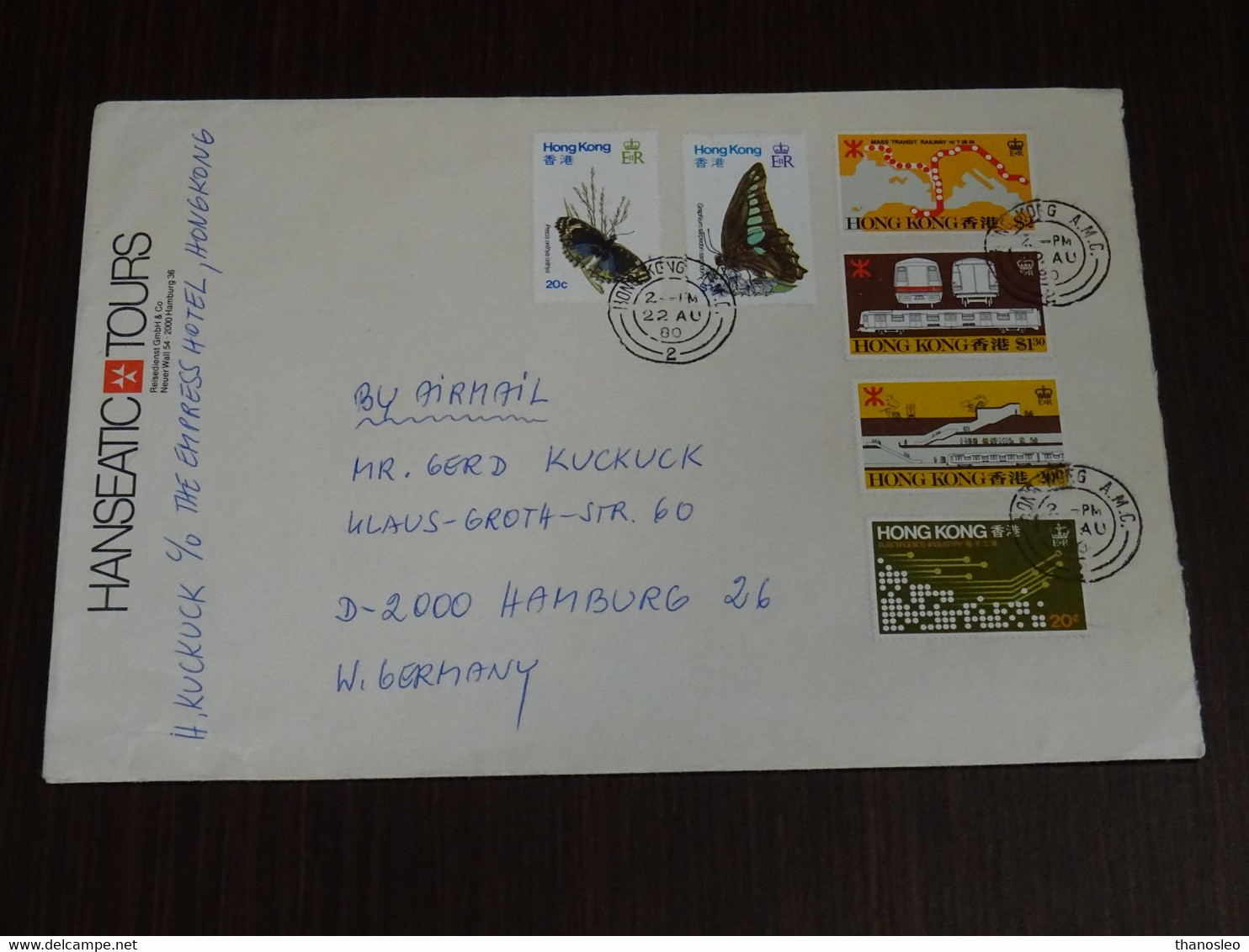 Hong Kong 1980 Airmail To Germany VF - FDC