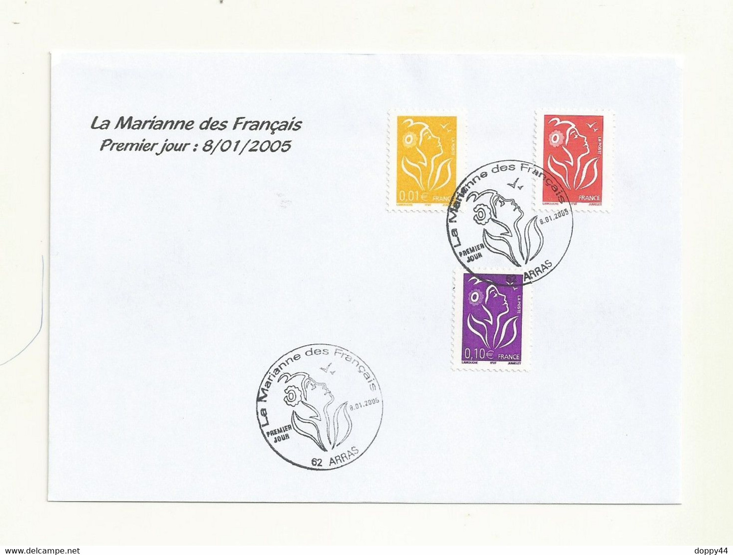 CACHET FDC LA MARIANNE DES FRANCAIS DU 08/01/2005. - 2004-2008 Marianne Of Lamouche