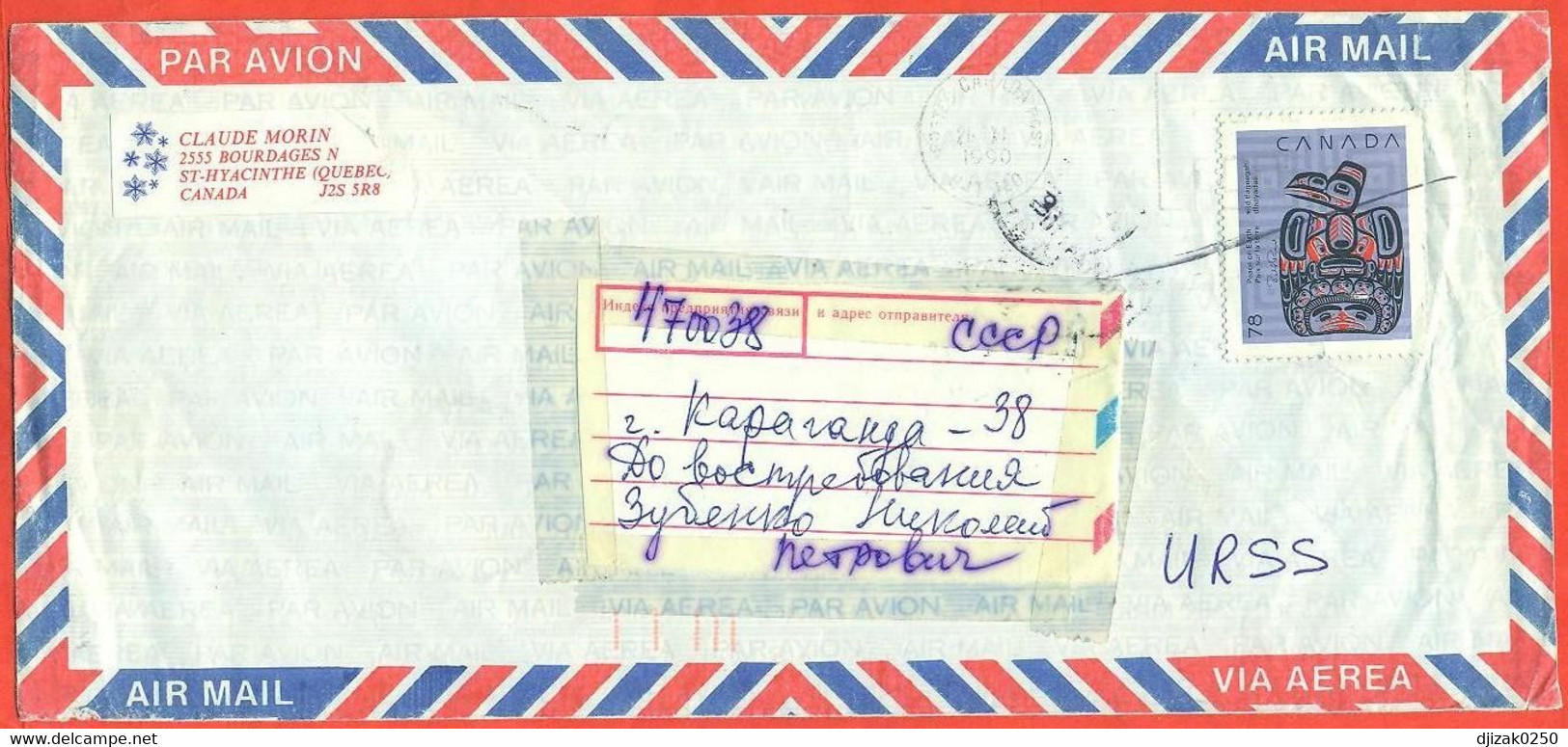 Canada 1990. The Envelope  Passed Through The Mail. Airmail. - Cartas & Documentos