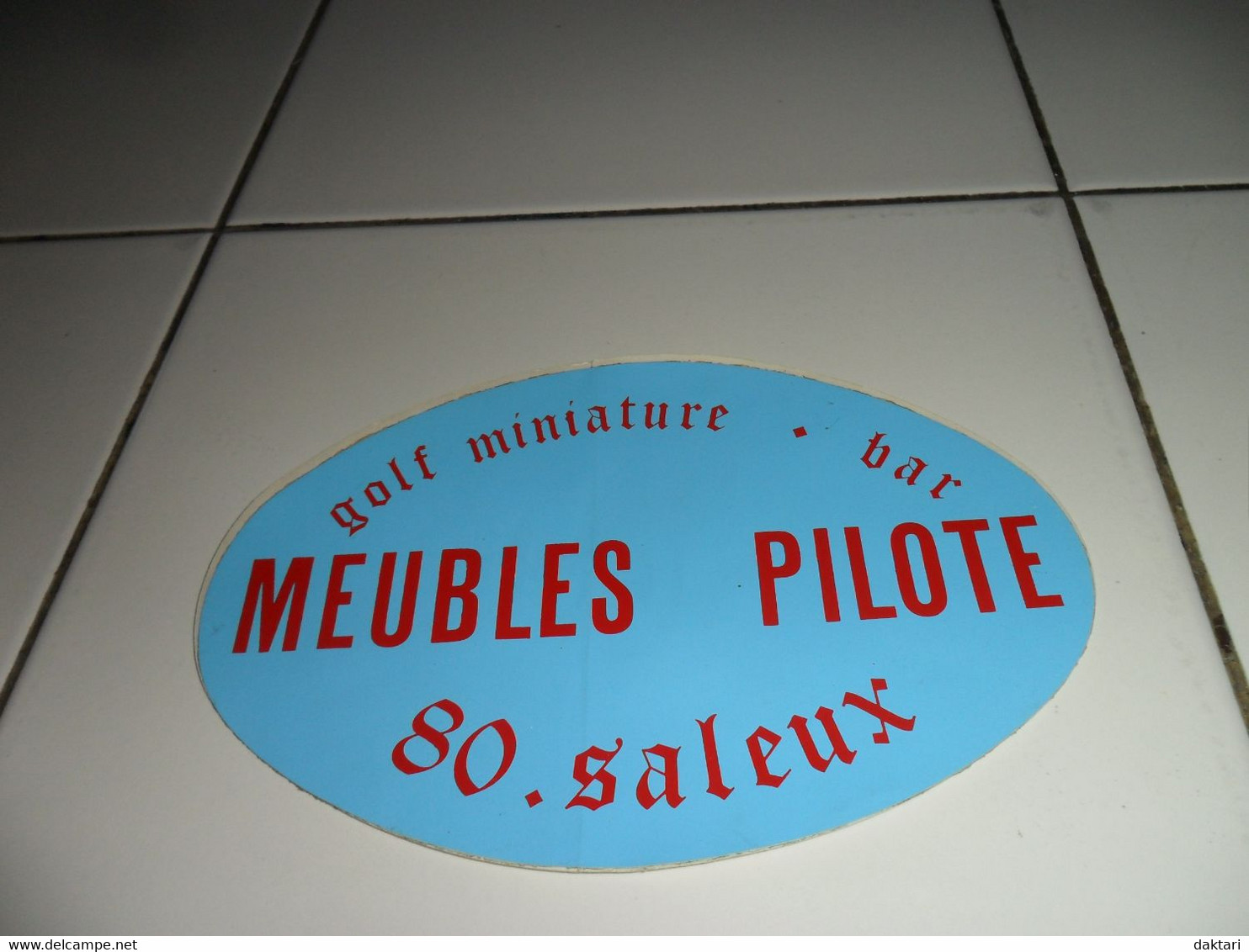 AUTOCOLLANTS  GOLF MINIATURE BAR MEUBLES PILOTE 80 SALEUX - Autocollants