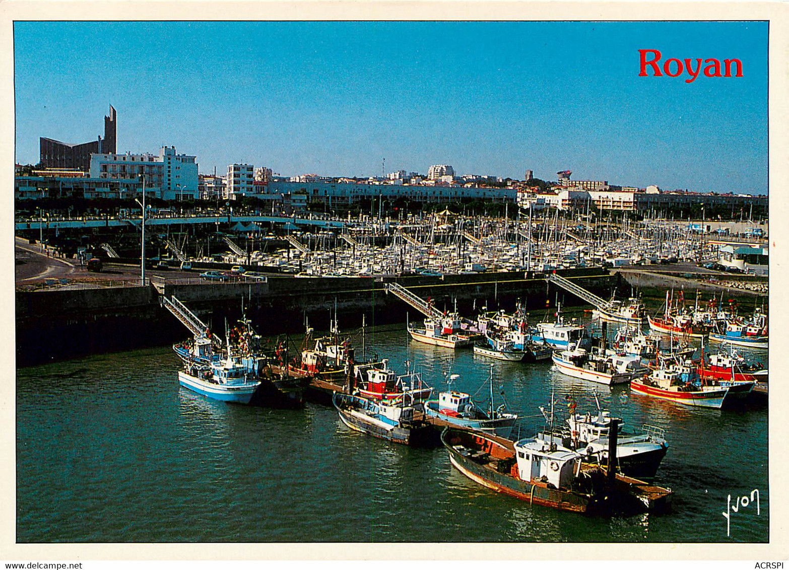 CHARENTE MARITIME ROYAN PORT DE PECHE ET VILLE (scan Recto-verso) KEVREN0363 - Royan