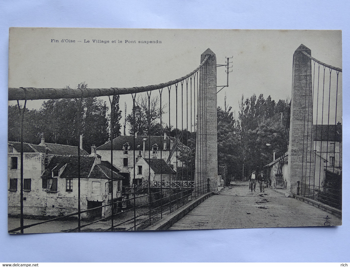 CPA 78 Yvelines - Conflans Fin D'Oise - Le Village Et Le Pont Suspendu - Conflans Saint Honorine