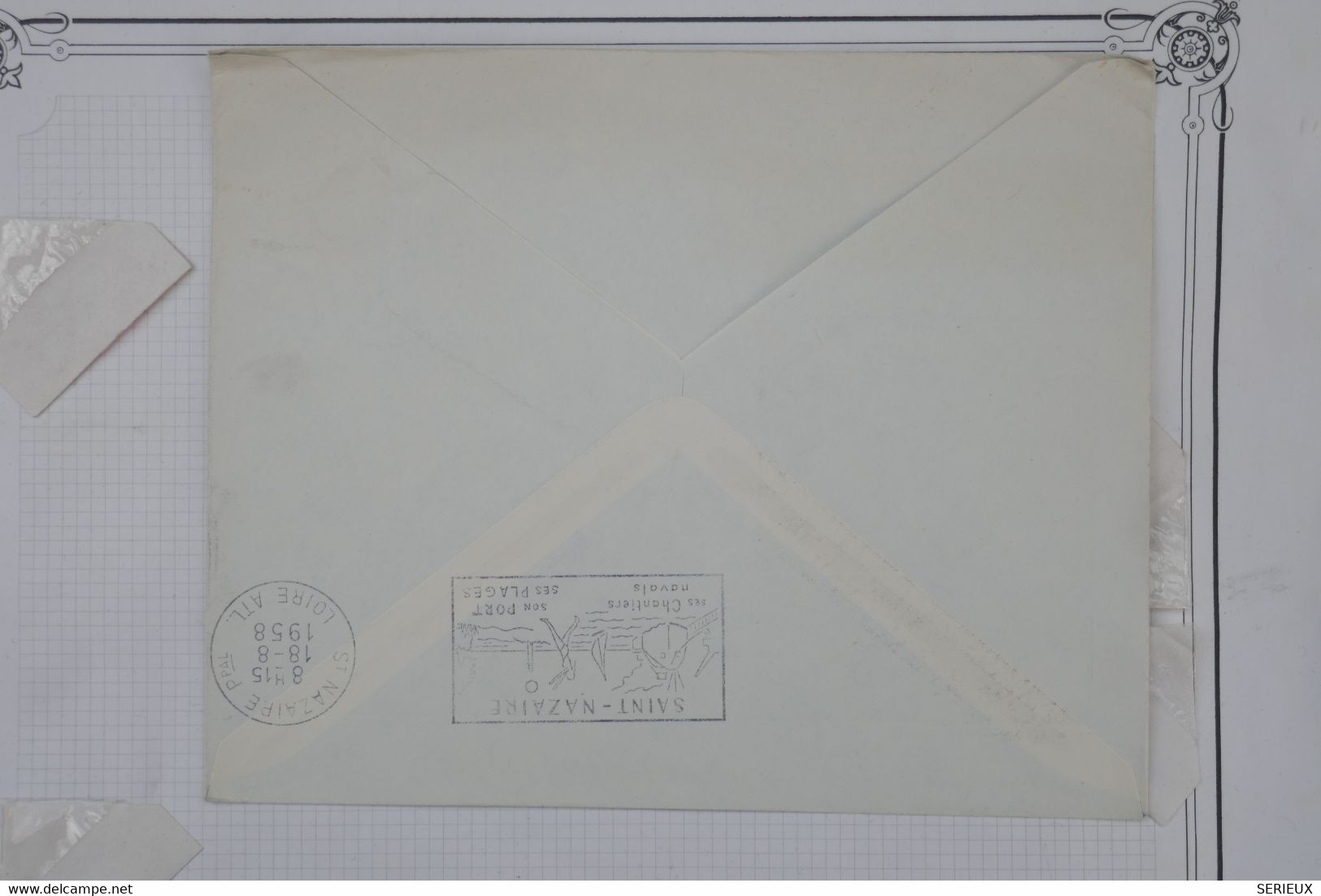 AQ21 FRANCE BELLE LETTRE  1858 1ERE LIAISON  PARIS ST LAZAIRE +AEROPHILATELIE+++ AFFRANCH.PLAISANT - 1960-.... Covers & Documents