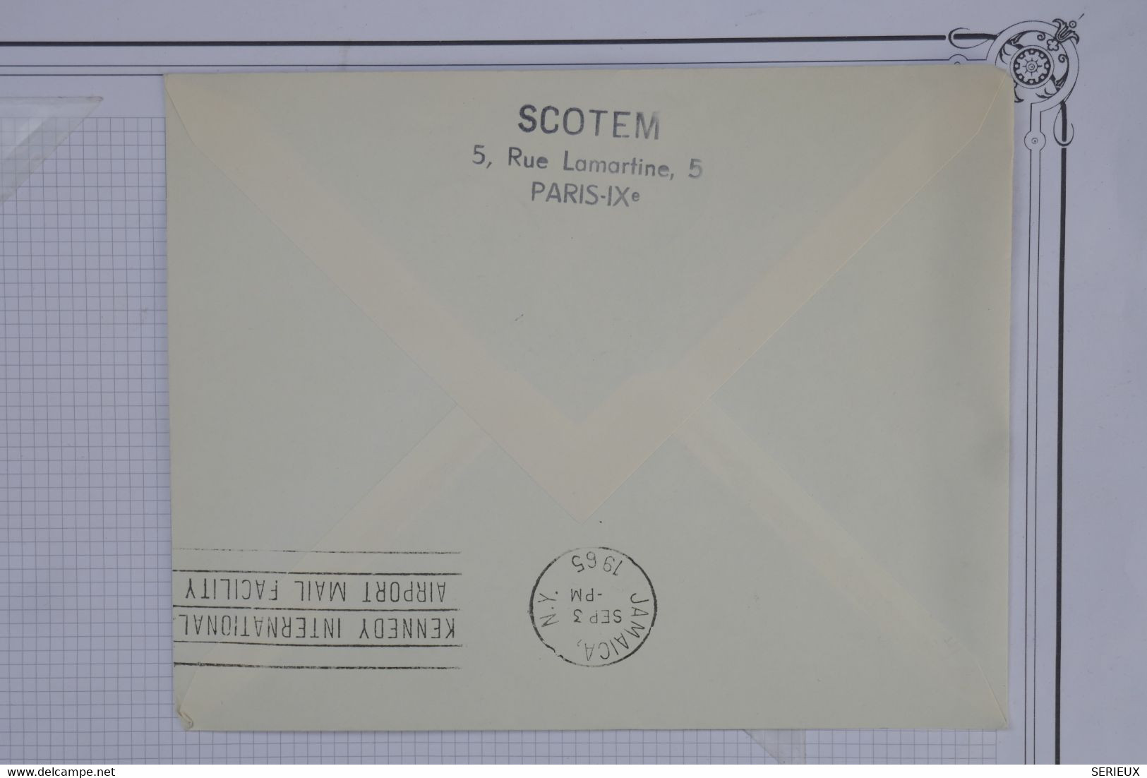 AQ21 FRANCE BELLE LETTRE  1965  PARIS LIAISON REPORTEE+PAS COURANT +++ +AEROPHILATELIE+++ AFFRANCH.PLAISANT - 1960-.... Cartas & Documentos