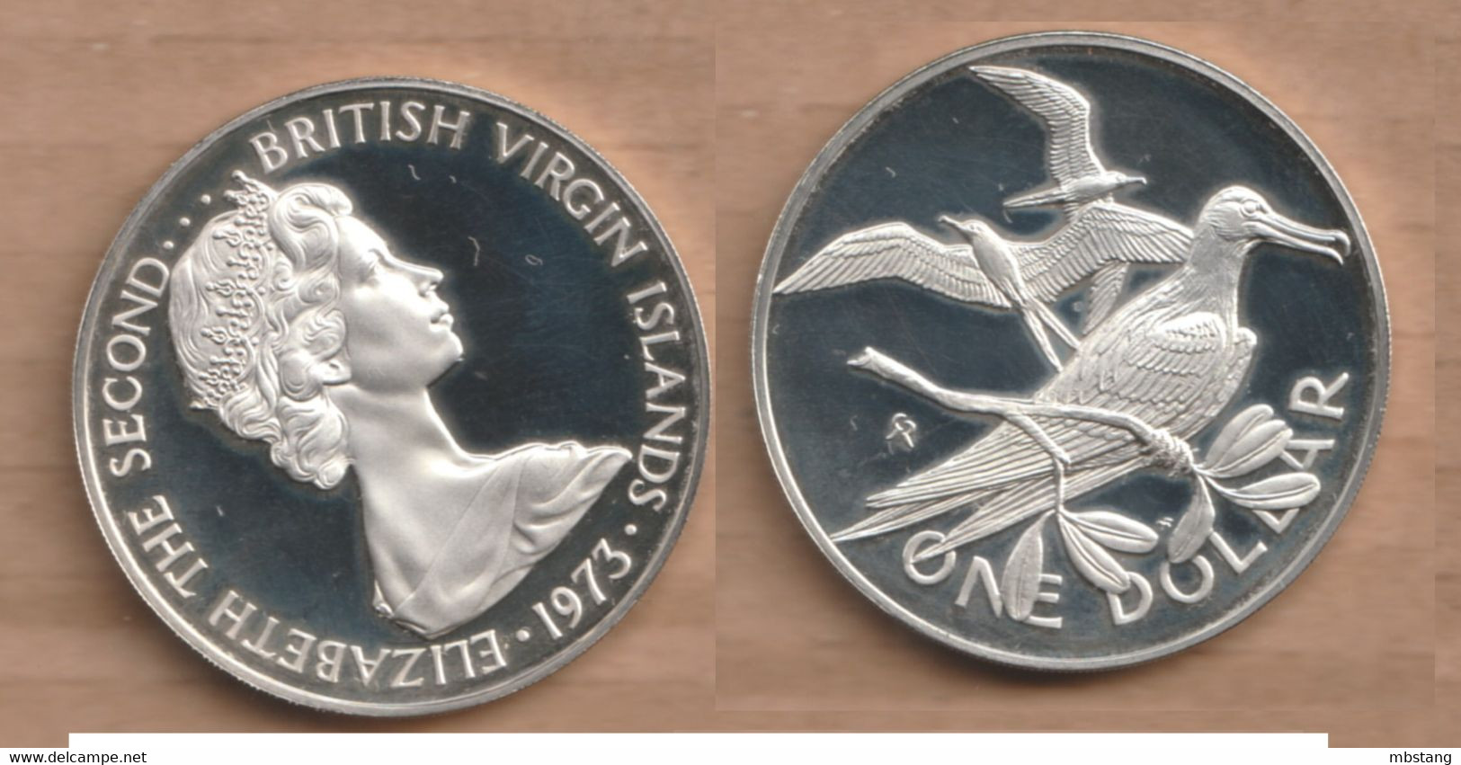 VIRGENES ISLAS  1 Dollar   Silver (.925) • 25.7 G • ⌀ 38.61 Mm KM# 6a PROOF - British Virgin Islands