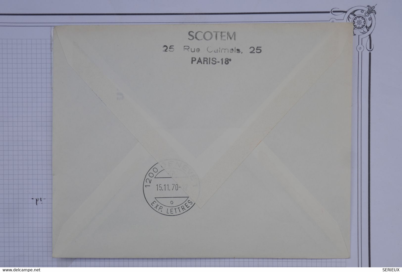 AQ21 FRANCE BELLE LETTRE  1870 PARIS GENEVE SUISSE  +++ +AEROPHILATELIE+EUROPA ++ AFFRANCH.PLAISANT - 1960-.... Briefe & Dokumente