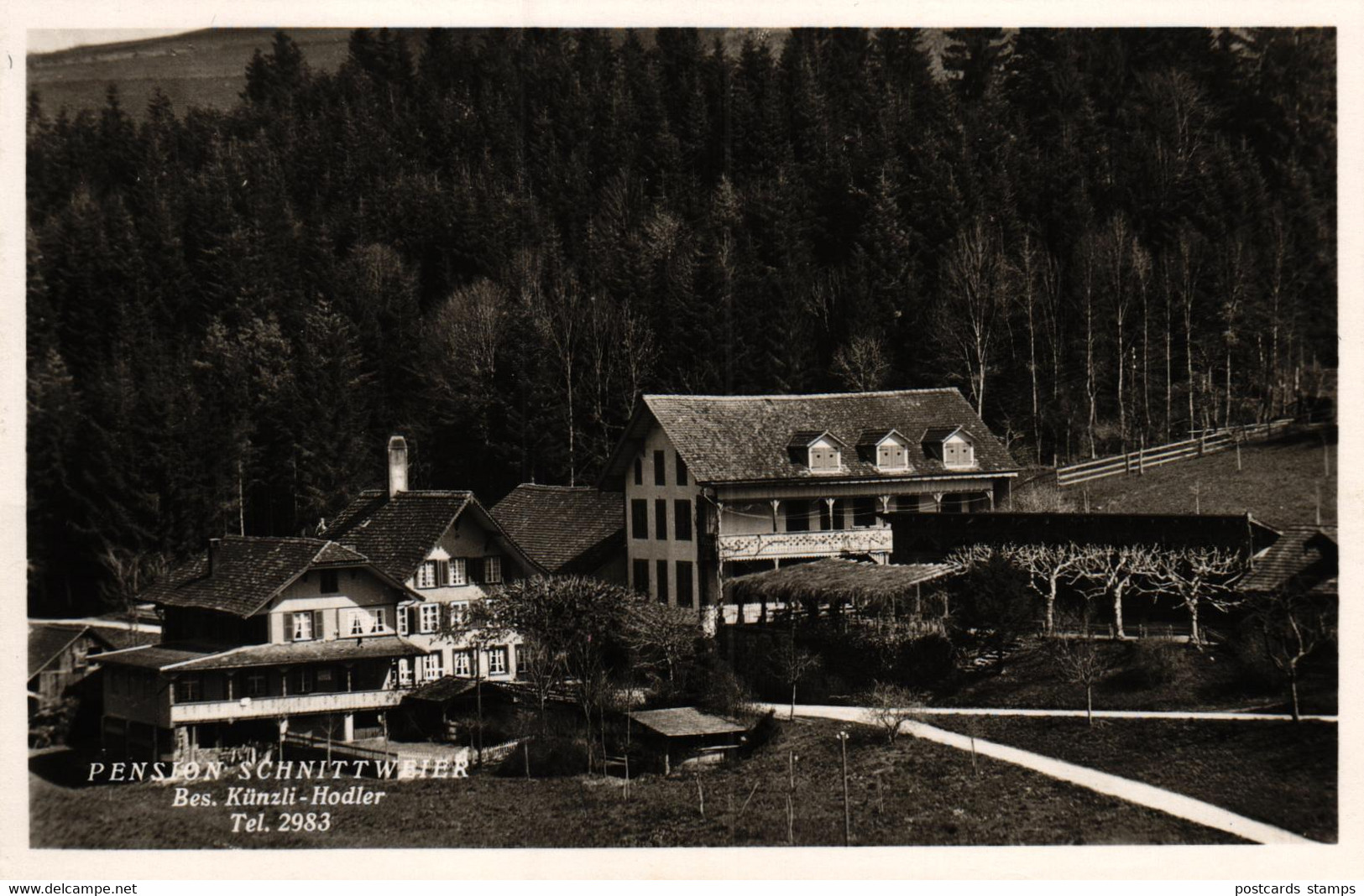 Schnittweier B. Steffisburg, Pension "Schnittweier", 1934 Nach Zürich Versandt - Steffisburg