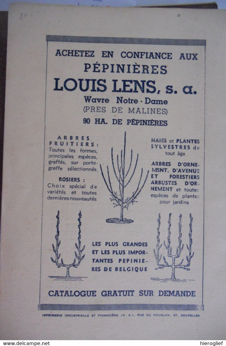 LES DIX MEILLEURES POIRES et leur culture par Walter Jonckheere 1937 horticulture