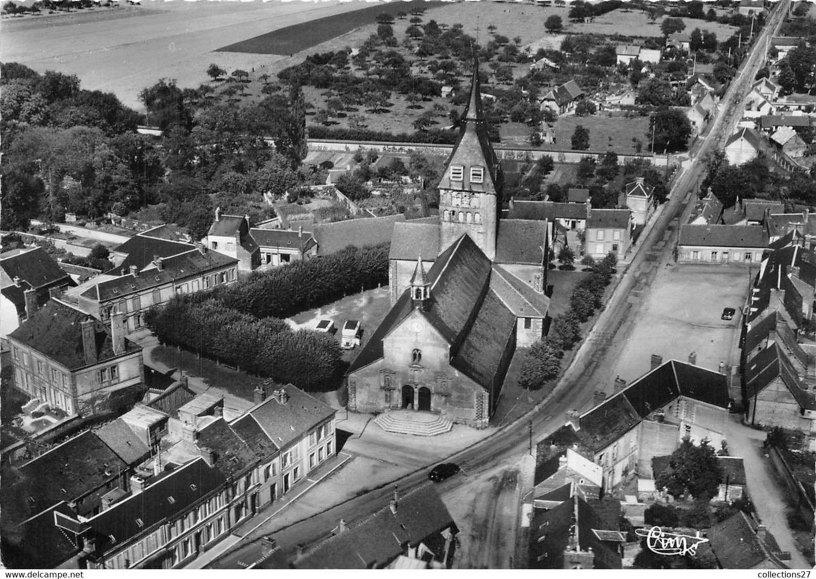 27-BRETEUIL-SUR-ITON- EGLISE ST-SULPICE VUE AERIENNE - Breteuil