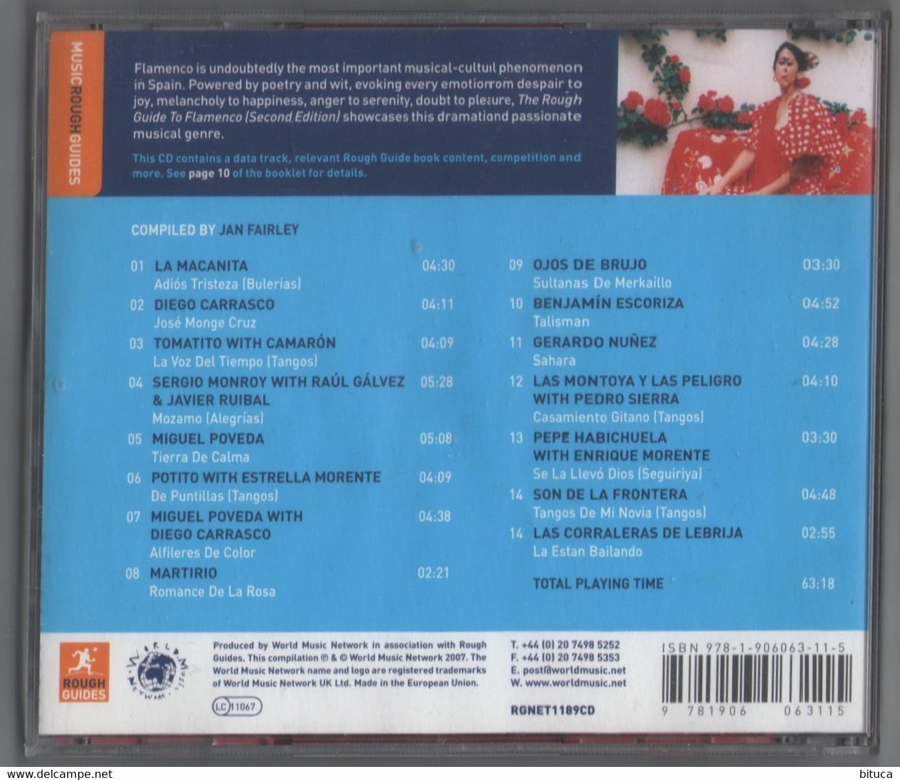CD 14 TITRES THE ROUGH GUIDE TO FLAMENCO TRèS BON ETAT & RARe - World Music