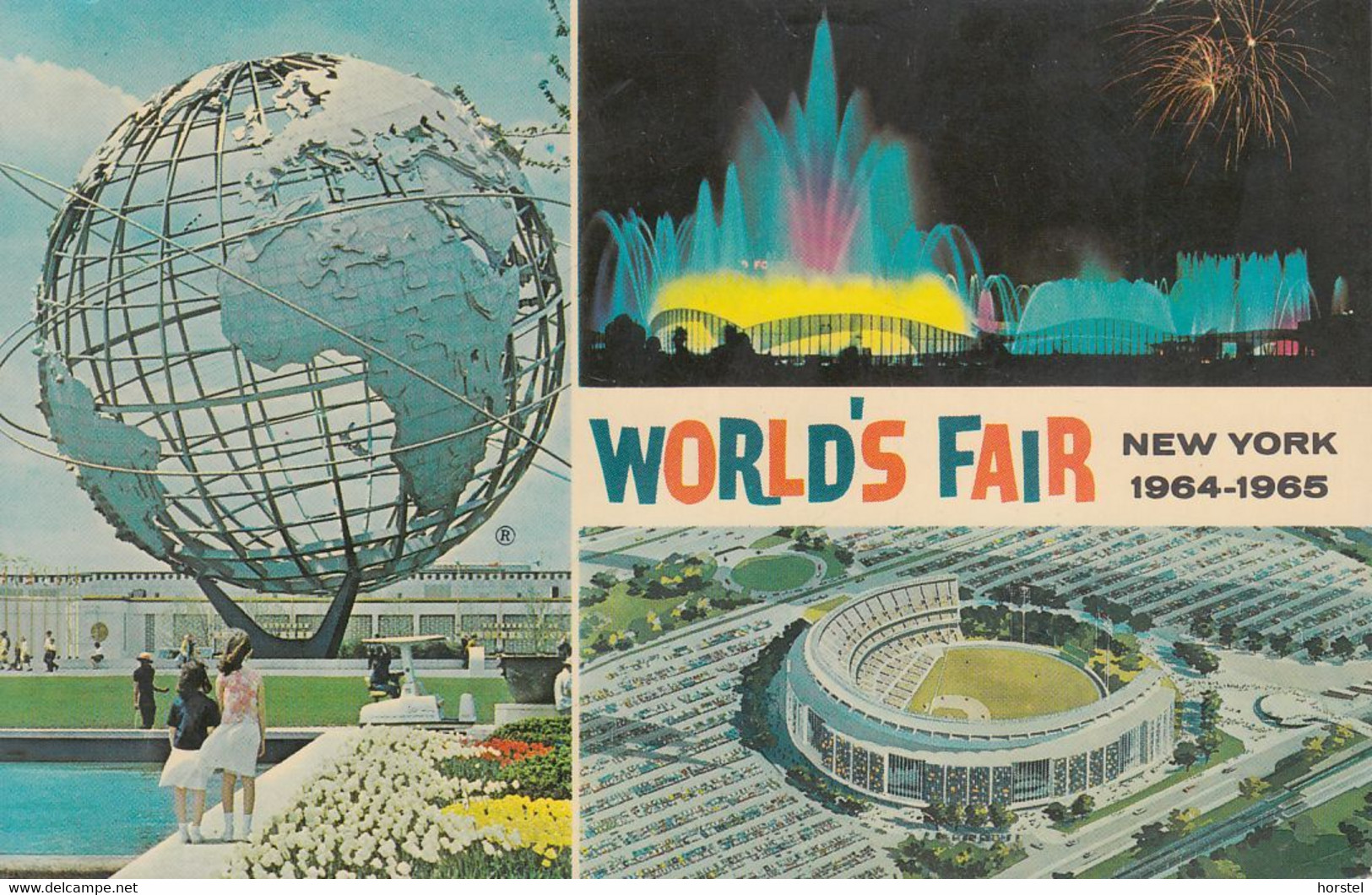 USA - New York - World's Fair - 1964-1965 - Views - Shea Stadium - Fontain - Long Island