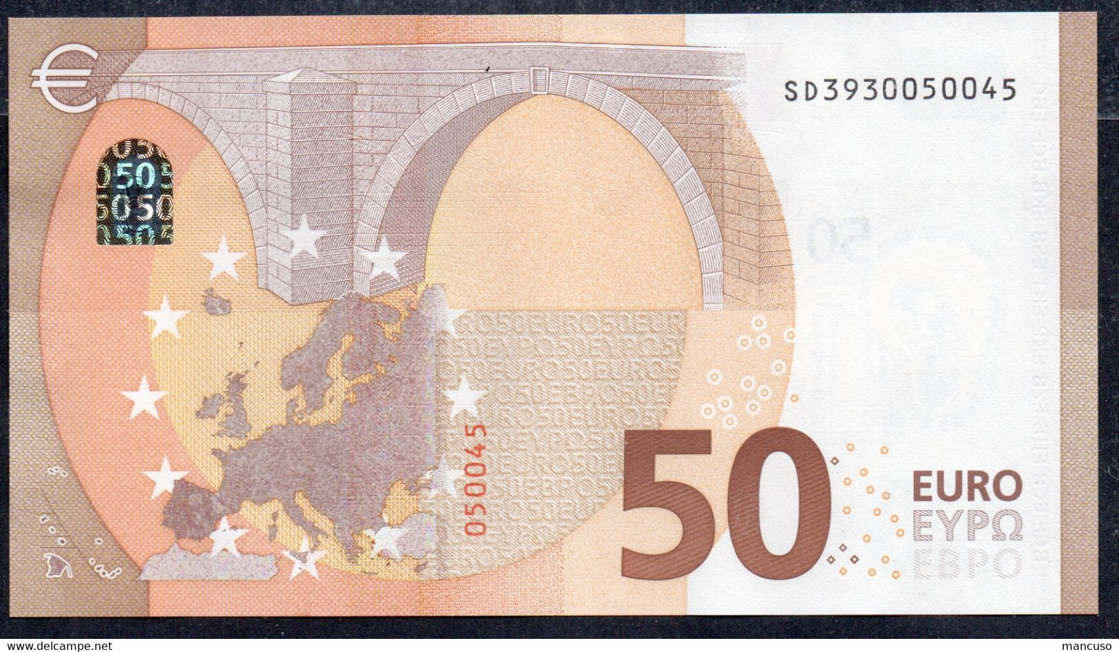 50 EURO ITALY  LAGARDE S040 SD  Ch  "93"  UNC - 50 Euro