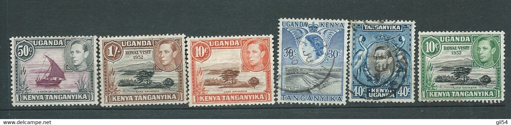 Kenya Uganda Tanganyika - Lot De 6 Timbres Oblitérés 4 ( Neufs * )  - Bip 12304 - Kenya, Uganda & Tanganyika