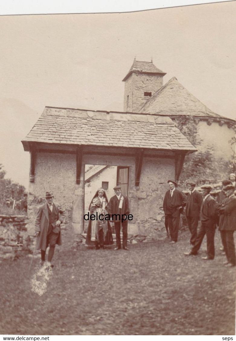 Lot De 2 Photos : EAUX BONNES -  Mariage En Tenues Traditionnelles - Pyrénées - Années 20' - Plaatsen