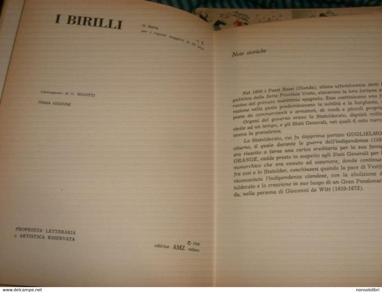 LIBRO" IL TULIPANO NERO " DUMAS 1969 SERIE I BIRILLI III SERIE N.1 - Bambini E Ragazzi