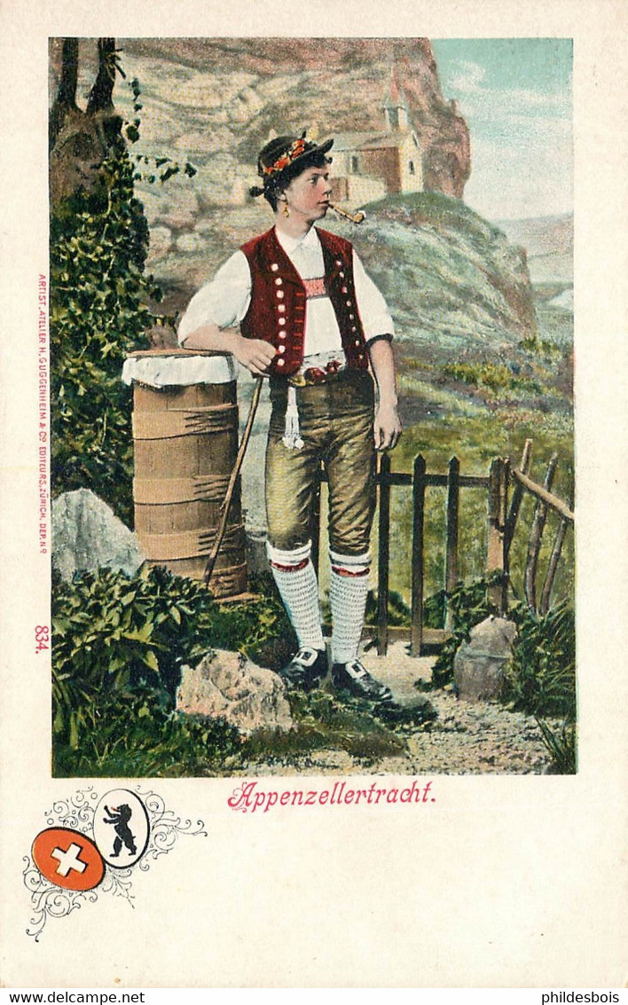 SUISSE  Artist.atelier N°834 Costume , Personnage APPENZELLERTRACHT - Appenzell