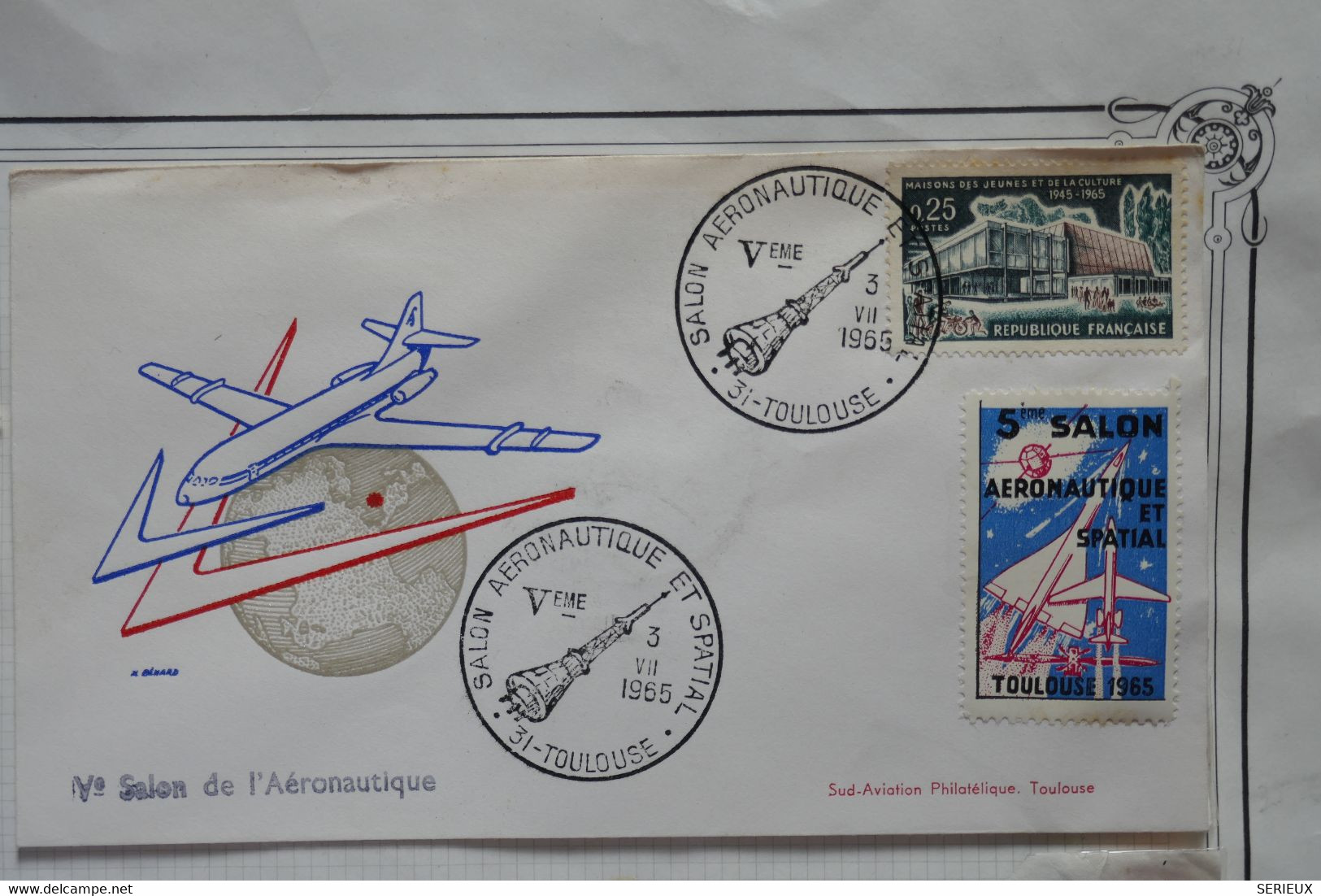 AQ22  FRANCE BELLE LETTRE 1955 SALON AERONAUTIQUE++AEROPHILATELIE+ AFFRANCH.PLAISANT - 1960-.... Briefe & Dokumente