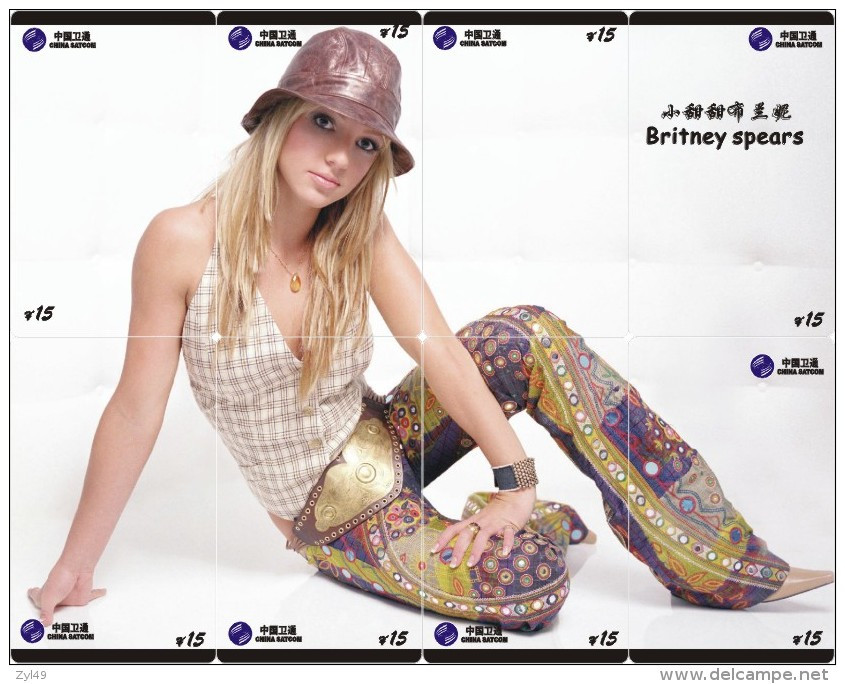 M08375 China phone cards Britney Spears puzzle 48pcs