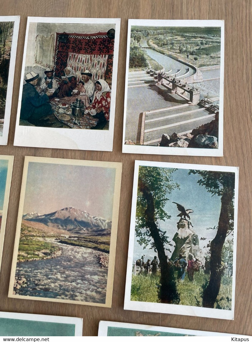 KYRGYZSTAN Set Of 11 Vintage Postcards Lot Kyrgyzstan - Kirgizië