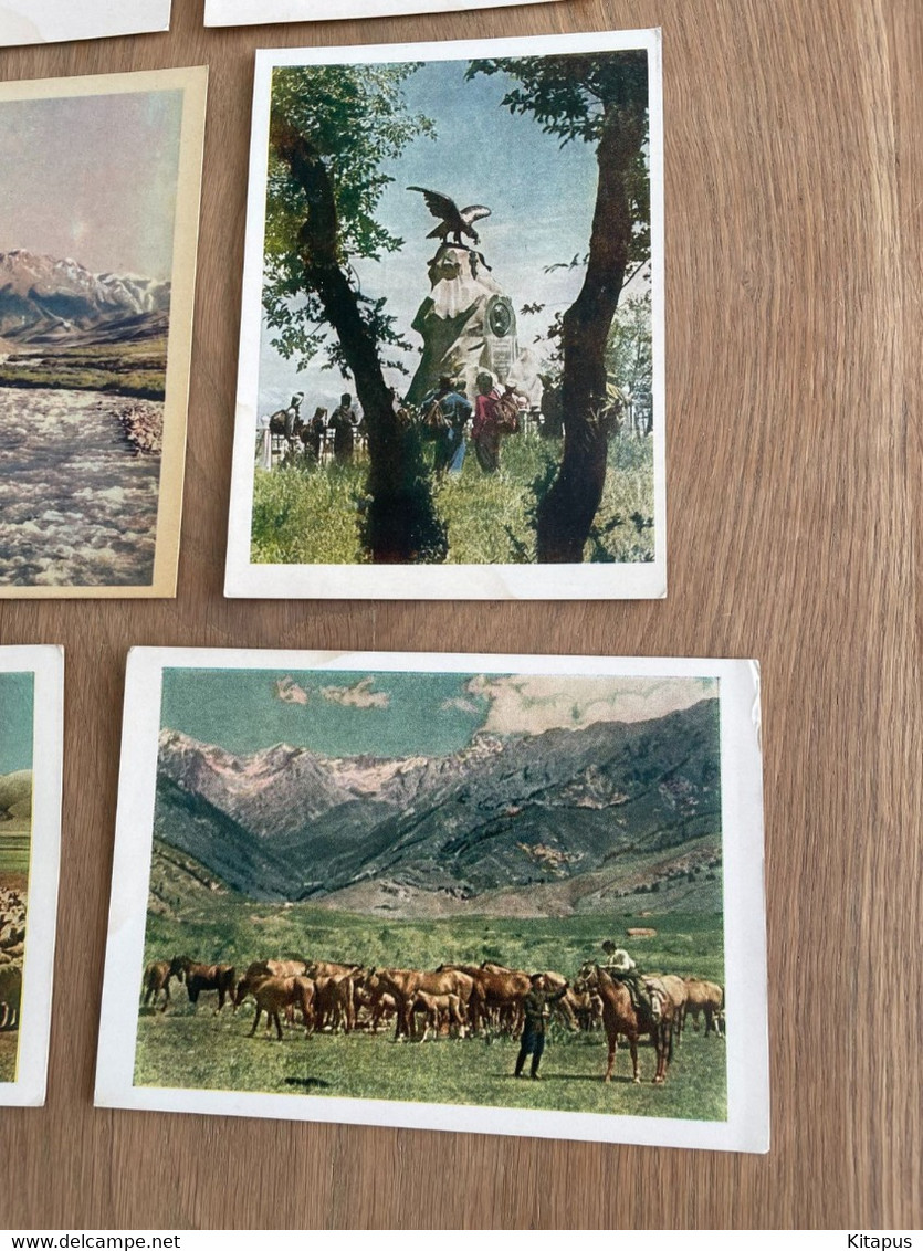 KYRGYZSTAN set of 11 vintage postcards lot Kyrgyzstan