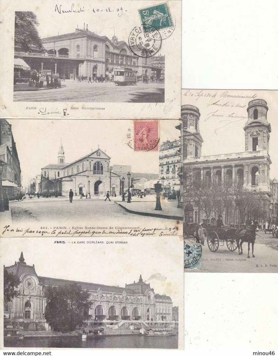 PARIS : LOT DE 350 CPA ET Q.Q. CPSM P.F. AVEC DE NOMBREUSES CARTES ANIMEE. B.ETAT GENERAL .VOIR SCANS ET DESC.PETIT PRIX - 100 - 499 Cartoline