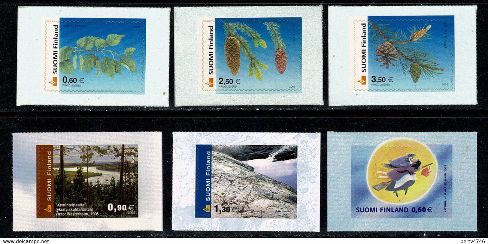 Finland 2002 Yv. 1560/62**, 1563/64**, 1575**, Facit 1602/03**, 1604/06**, 1609**, MNH - Unused Stamps